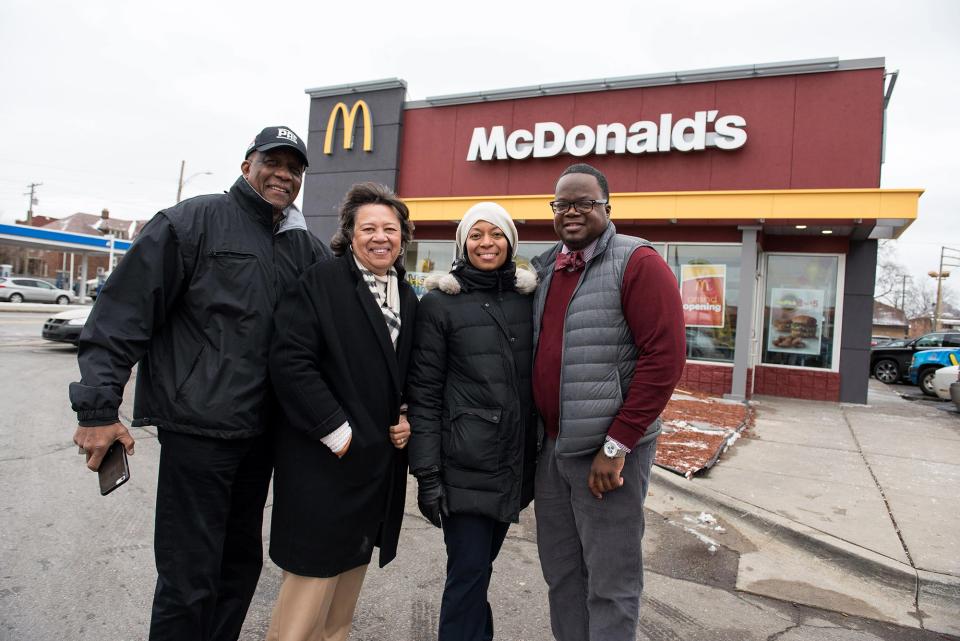 Owning and operating McDonald's restaurants has been a happy family affair for Jim Thrower's family, as he and his wife Marla and their children, James II, Joni, Jamar and Marissa are all McDonald's owners. The family's entrepreneurial journey included a special day in 2016 when Jim and Marla Thrower were joined by Joni Thrower and James Thrower II for the grand re-opening of a McDonald's restaurant on Linwood in Detroit.