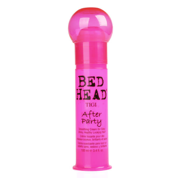 <a href="http://www.lookfantastic.com/tigi-bed-head-after-party-100ml/10551872.html" rel="nofollow noopener" target="_blank" data-ylk="slk:TIGI Bed Head After Party - £15.15 – Lookfantastic.com;elm:context_link;itc:0;sec:content-canvas" class="link "><b>TIGI Bed Head After Party - £15.15 – Lookfantastic.com</b></a><br><br>Apply this smoothing cream to dry locks the morning after your party to leave your hair looking soft, glossy and shiny.<br><br><i>What are your favourite post-party beauty buys? Let us know over on <a href="https://twitter.com/ylifestyleuk" rel="nofollow noopener" target="_blank" data-ylk="slk:Twitter;elm:context_link;itc:0;sec:content-canvas" class="link ">Twitter</a>! </i>