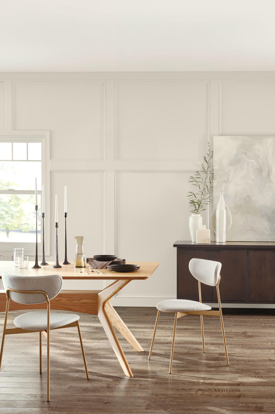 neutral dining room