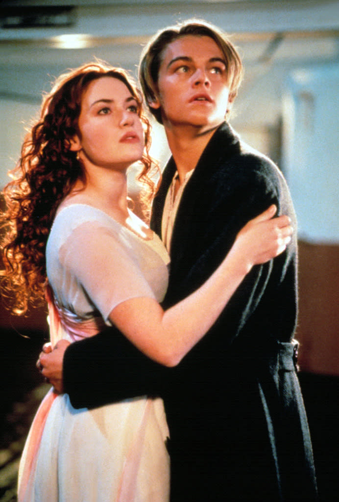 <a href="http://movies.yahoo.com/movie/titanic/" data-ylk="slk:TITANIC;elm:context_link;itc:0;sec:content-canvas" class="link ">TITANIC</a> <br>Directed by: <span>James Cameron</span> <br> Starring: <span>Leonardo DiCaprio</span>, <span>Kate Winslet</span>