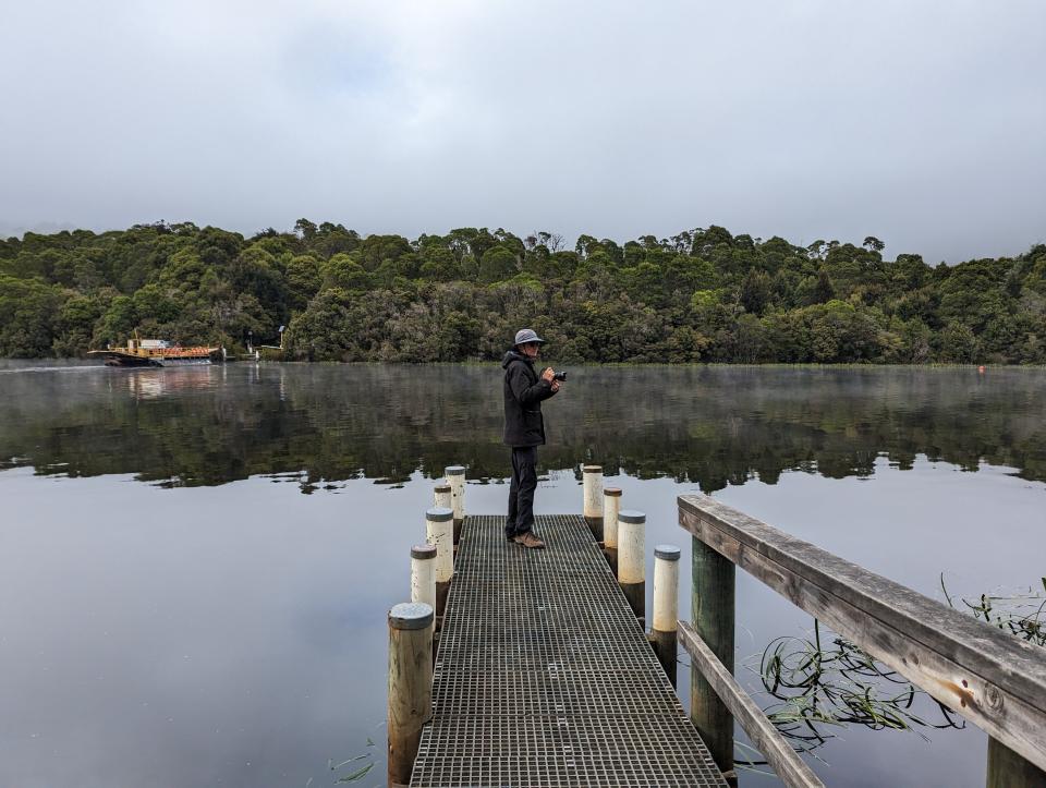 A quiet morning on the Pieman River in Corinna, Tasmania.