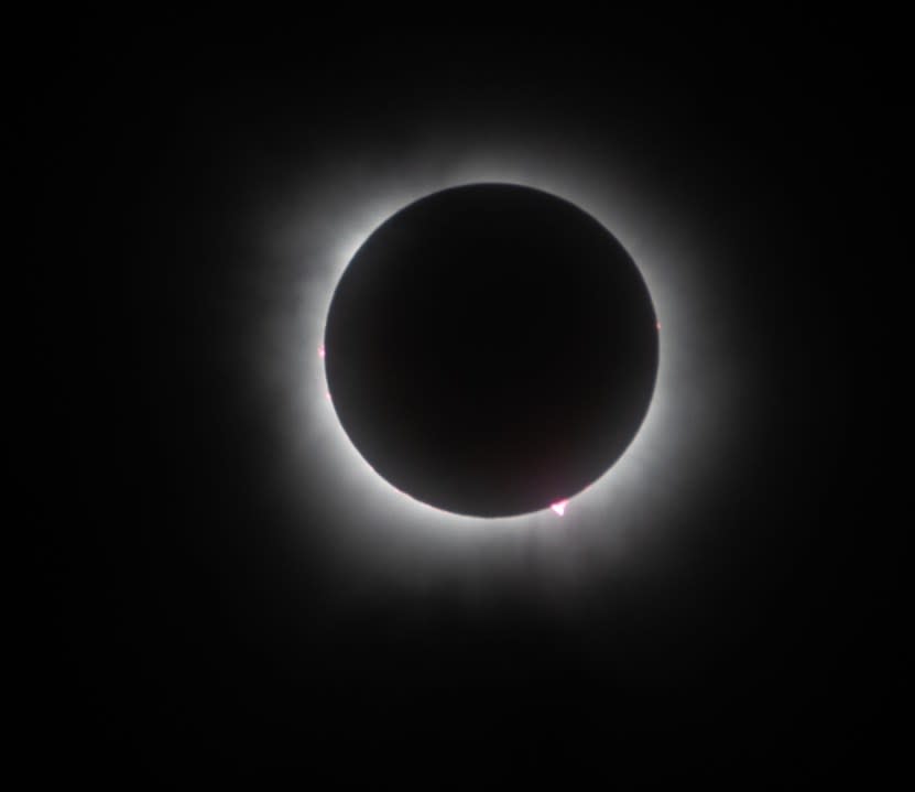 View of the April 8 eclipse in Austin, Texas (Courtesy: Peter Swartz)