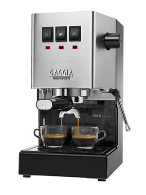 Gaggia RI9380/46 Classic Pro Espresso Machine, Solid, Brushed Stainless Steel