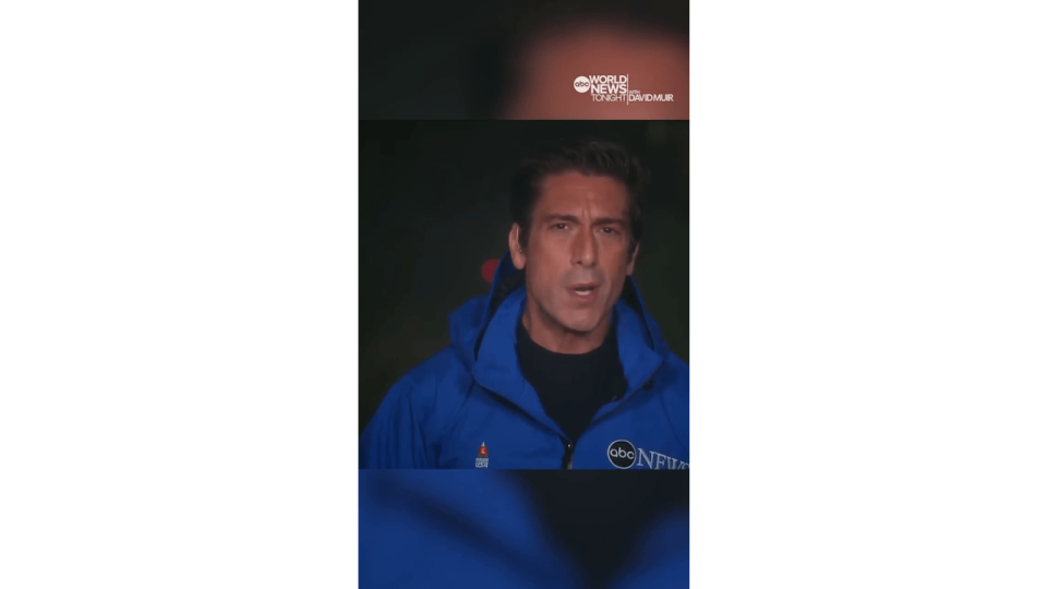 David Muir on ABC News reporting from Hurricane Milton