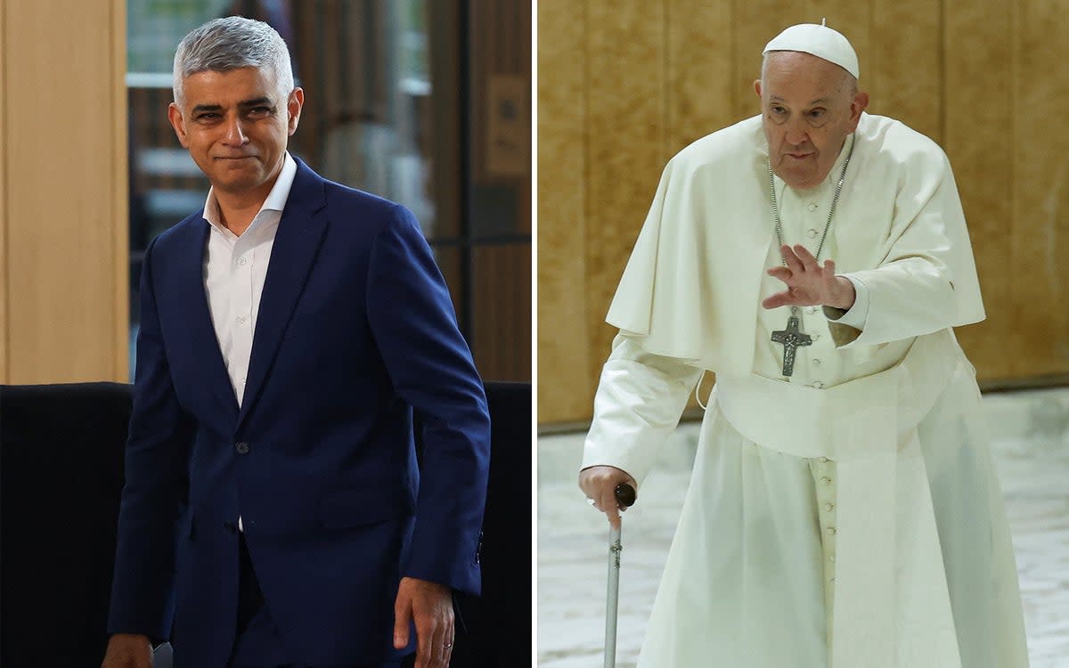 Sadiq Khan will meet Pope Francis this week  (ES Composite)