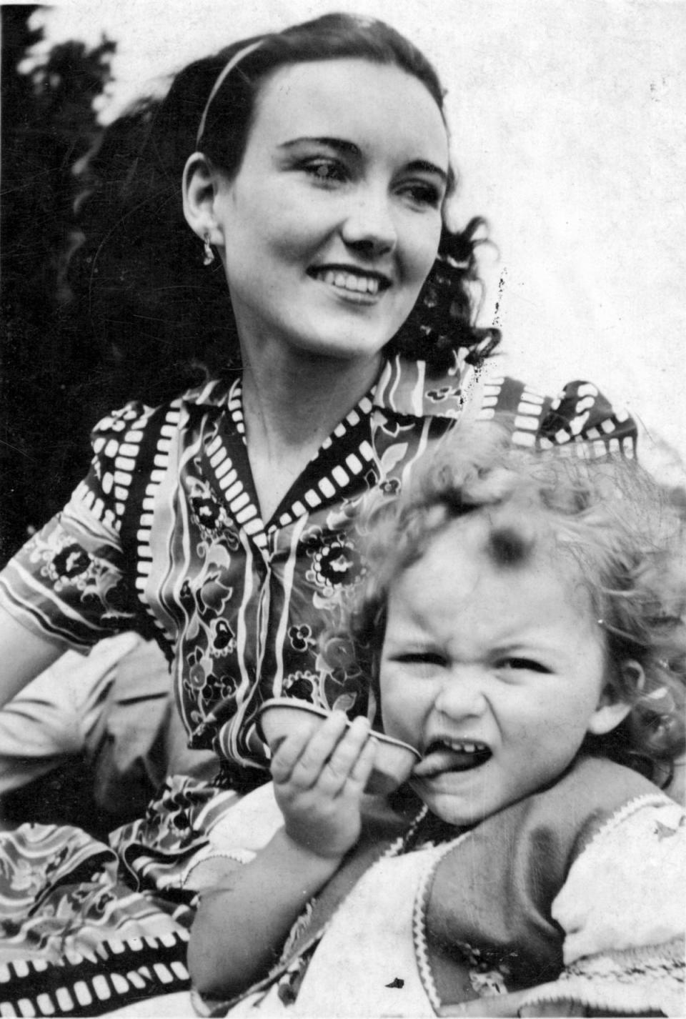 Comyns and daughter Caroline in 1938 (Manchester University Press)
