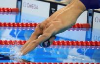 2016 Rio Olympics - Swimming - Final - Men's 200m Individual Medley Final - Olympic Aquatics Stadium - Rio de Janeiro, Brazil - 11/08/2016. Michael Phelps (USA) of USA competes on his way to winning the gold. REUTERS/Dominic Ebenbichler