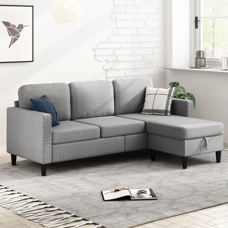 <p><a href="https://go.redirectingat.com?id=74968X1596630&url=https%3A%2F%2Fwww.walmart.com%2Fip%2FMUZZ-Sectional-Sofa-Movable-Ottoman-Free-Combination-Couch-Small-L-Shaped-Storage-Modern-Linen-Fabric-Set-Living-Room-Light-Grey%2F1192006123&sref=https%3A%2F%2F" rel="nofollow noopener" target="_blank" data-ylk="slk:Shop Now;elm:context_link;itc:0;sec:content-canvas" class="link ">Shop Now</a></p><p>MUZZ Sectional Sofa with Ottoman </p><p>walmart.com</p><p>$199.99</p>