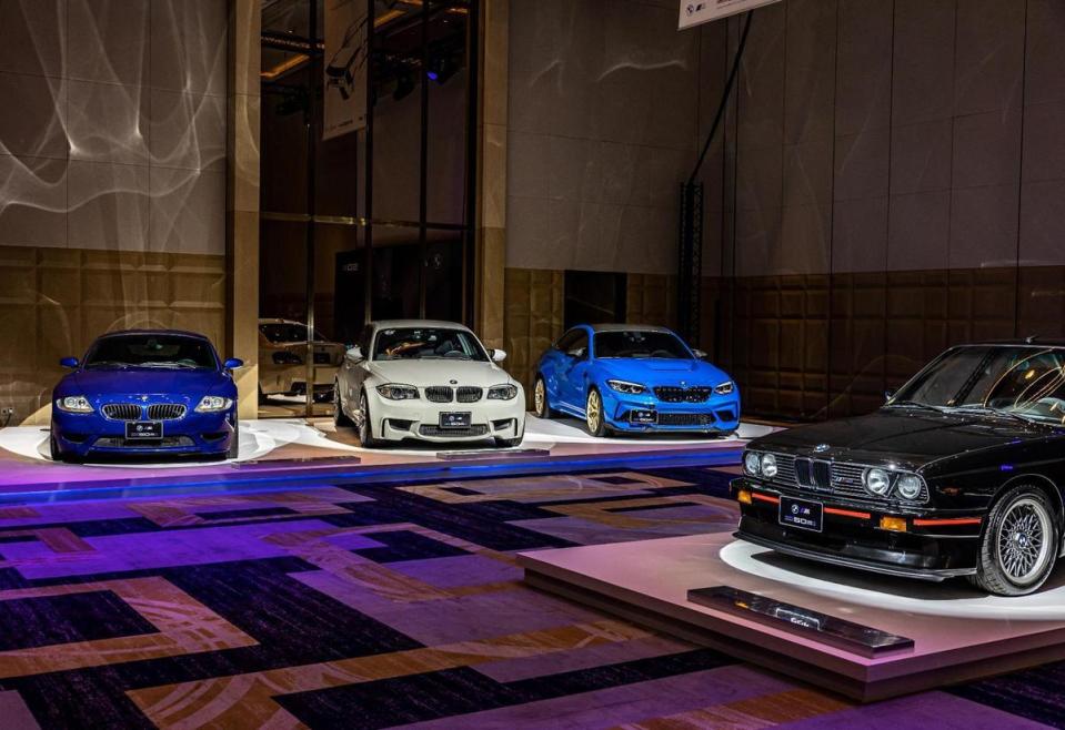 在M GmbH創立50週年特展上，Z4 M Coupe,1M Coupe,BMW M2 CS與M3 Sport Evolution一字排開。