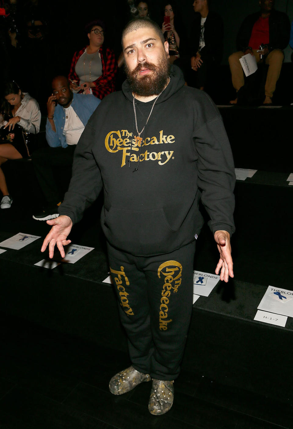 <p>NEW YORK, NY – SEPTEMBER 12: The Fat Jewish attends The Blonds fashion show during New York Fashion Week: The Shows at Gallery 1, Skylight Clarkson Sq on September 12, 2017 in New York City. (Photo by Paul Morigi/WireImage) </p>