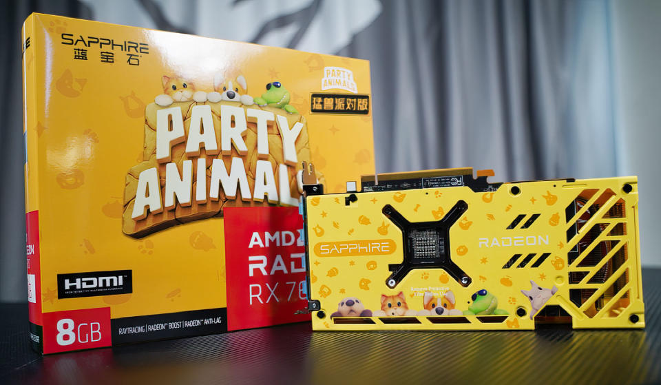 Sapphire RX 7600 Party Animals promo material