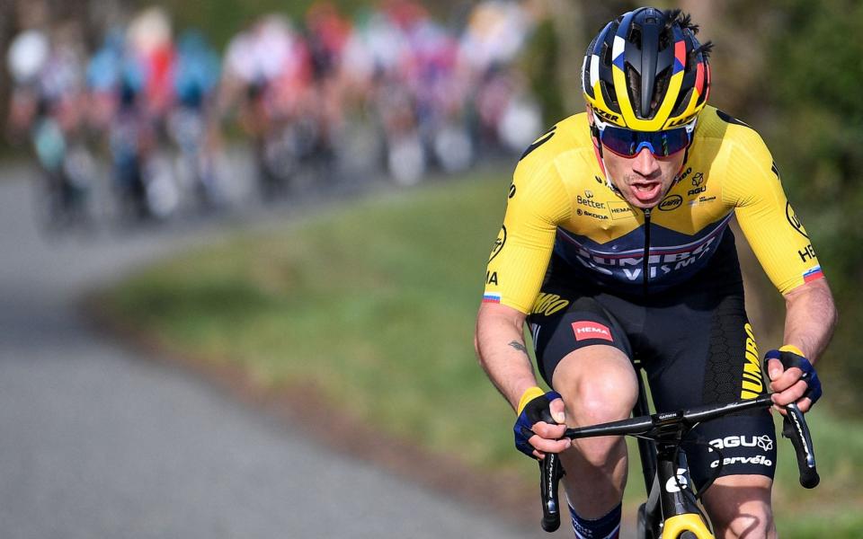 Primoz Roglic — Primoz Roglic seizes leader's yellow jersey at Paris-Nice with stage win after Tao Geoghegan Hart crashes out - GETTY IMAGES