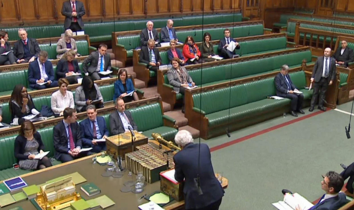 Brexit Secretary David Davis speaks in the House of Commons, London, where he sidestepped calls to ensure the Government does not undermine a decision by MPs to give Parliament a &quot;meaningful vote&quot; on the withdrawal deal.