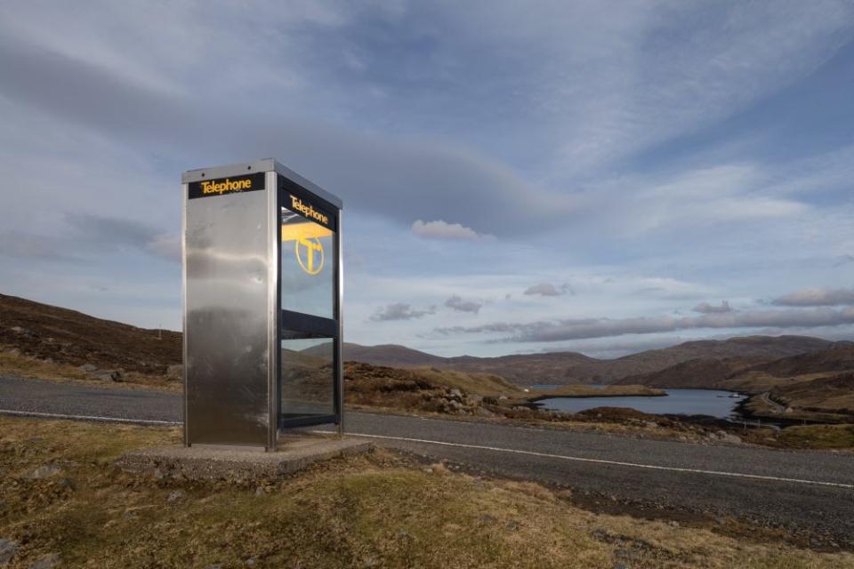 The controversial KX100 model of phone booth, pictured on the island of Harris by @flyingmonkphoto