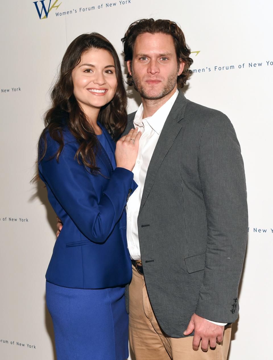 Phillipa Soo, left, and Steven Pasquale pictured together in 2016.