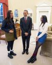 <p>Michelle Obama credited husband Barack Obama for the example he's set for their kids. "Our daughters couldn't have asked for a better role model. We're so lucky to have you in our lives," she wrote.</p>