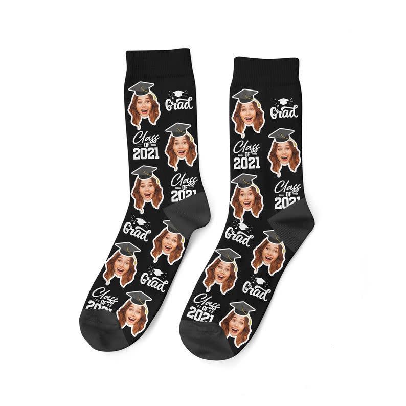 Graduation Custom Face Socks