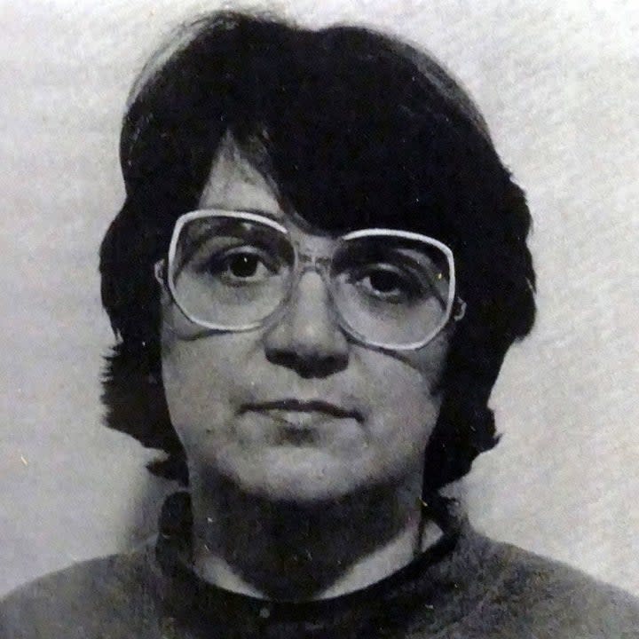 A mugshot of Rosemary West