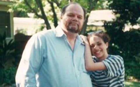  Prince Harry's fiancee Meghan Markle, pictured as a child with her father Thomas Markle - Credit: TIM STEWART NEWS LIMITED