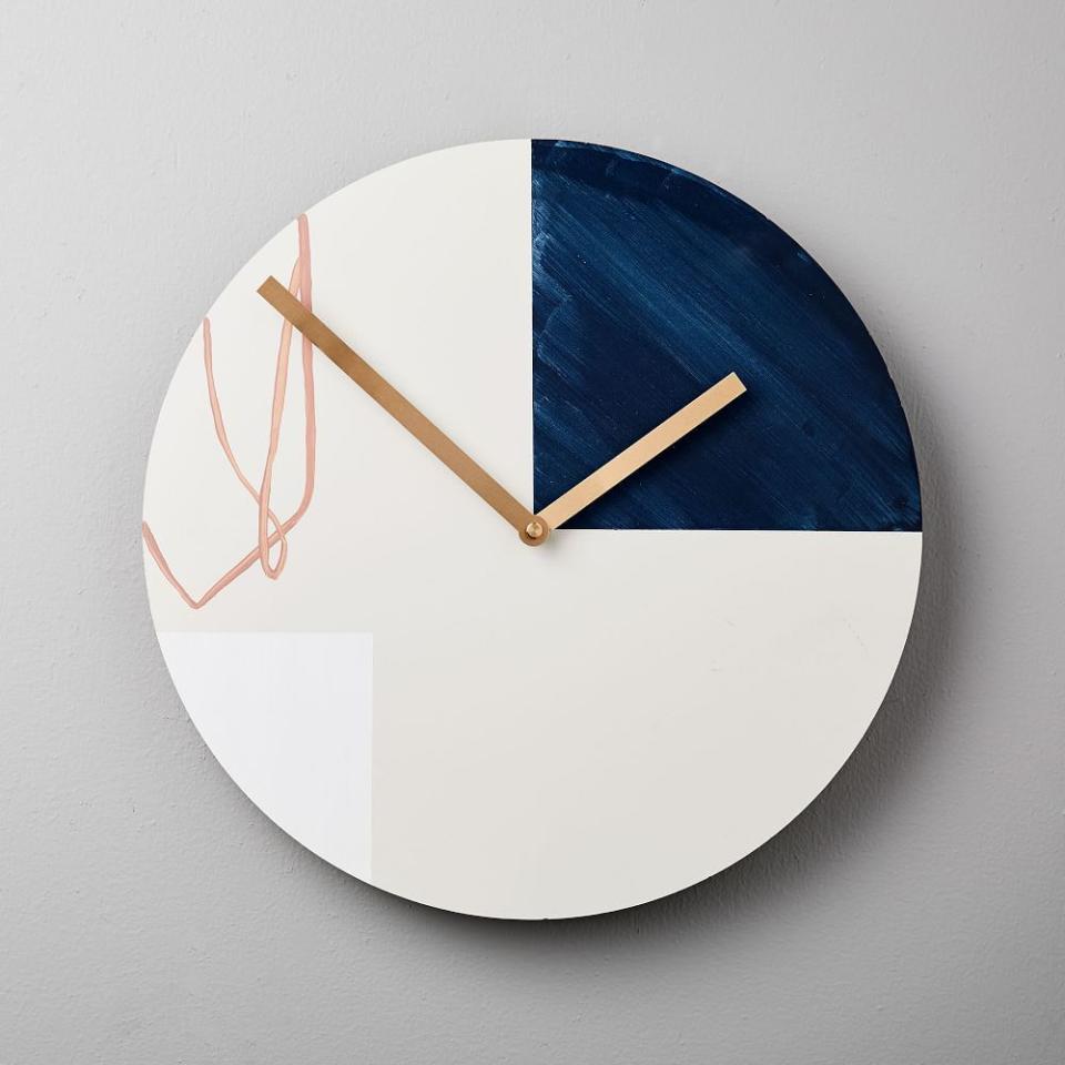 Moglea Hand Painted Scribble Wall Clock