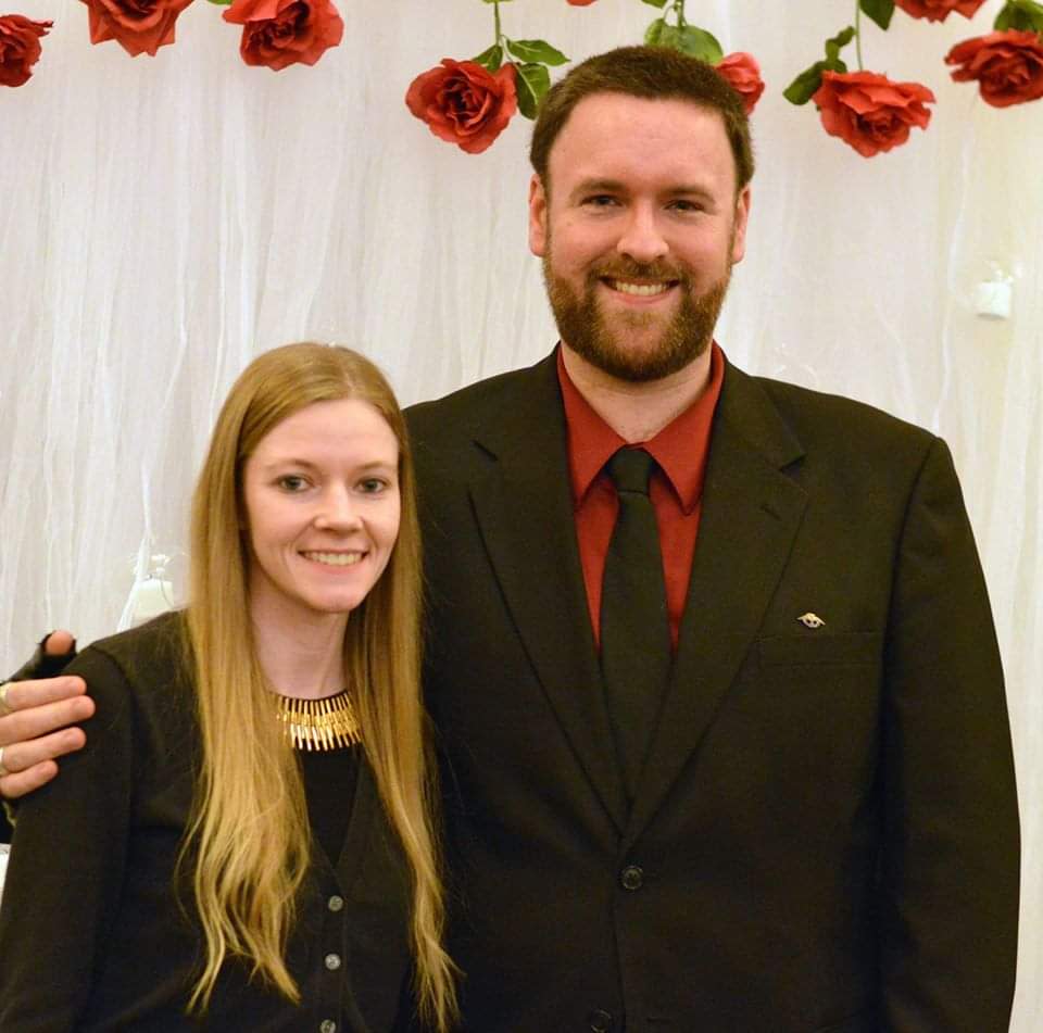 Fredonia mayor R. Samuel Braden (right) stands with his wife, Amanda Braden. He is the 2022 recipient of the Robert D. Ray Award for Equity and Justice.