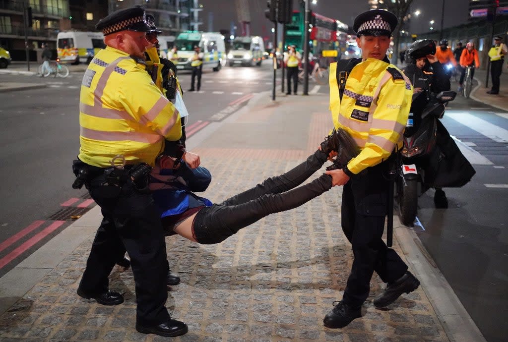 The group has disrupted road traffic (Dominic Lipinski/PA) (PA Wire)