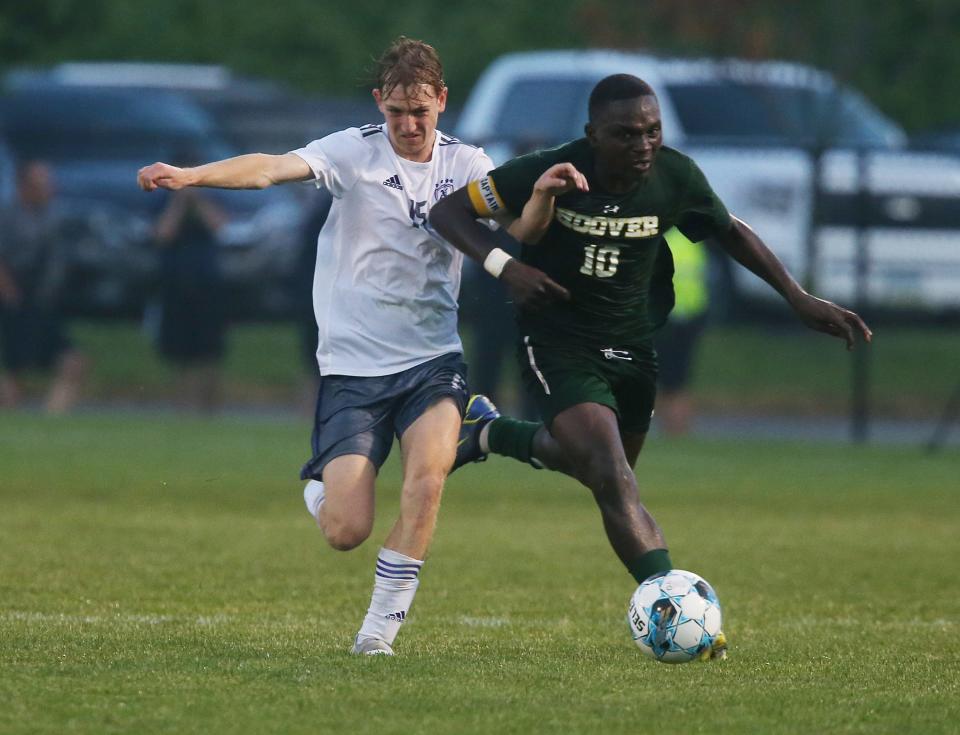 Ben Musengo (10), seen here during a game in 2023, has nine goals and nine assists so far this season.