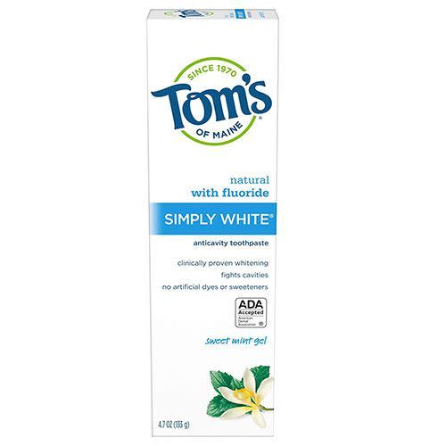 2) Natural Simply White Fluoride Toothpaste