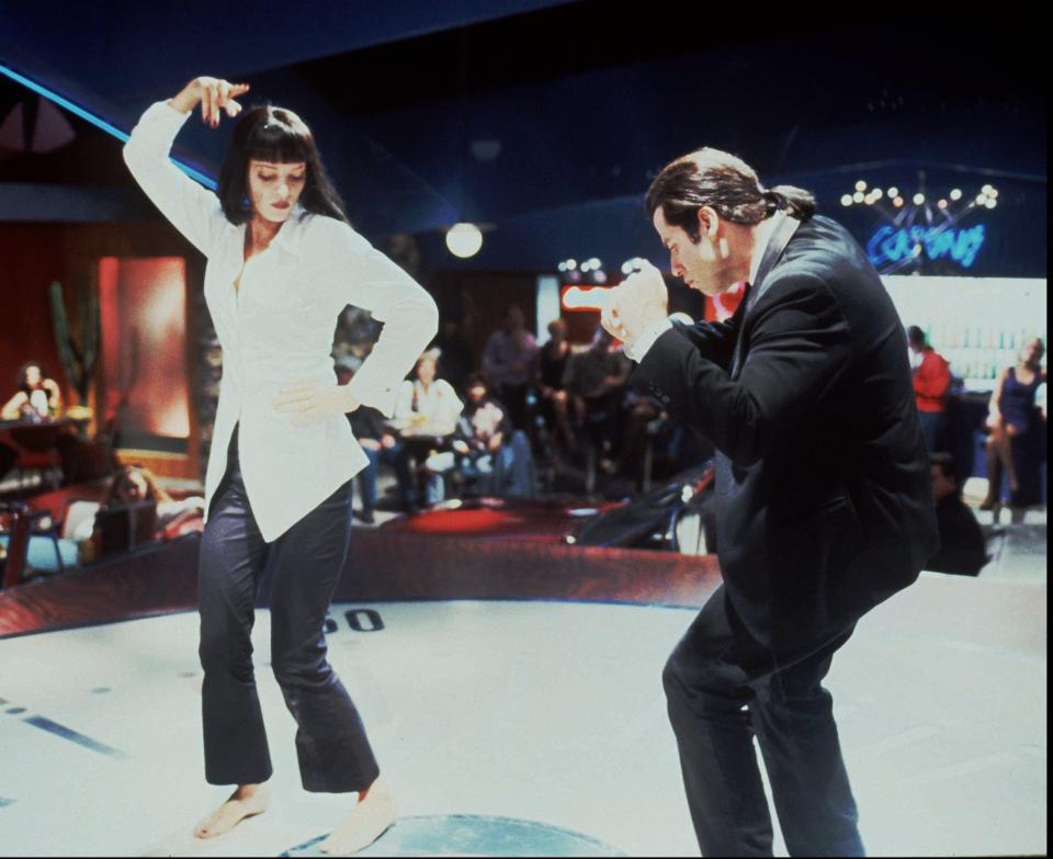 Mia (Uma Thurman) and Vincent (John Travolta) in their famed dance scene in "Pulp Fiction." The night took a bad turn.