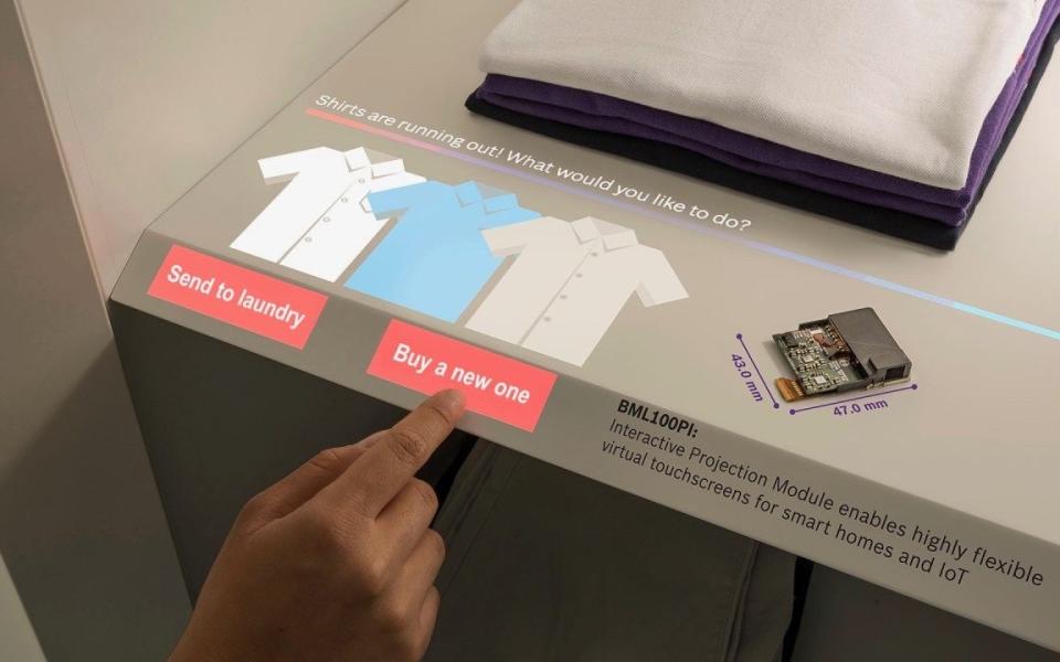 Bosch's laser projector screen can turn surfaces into touch screens - Bosch