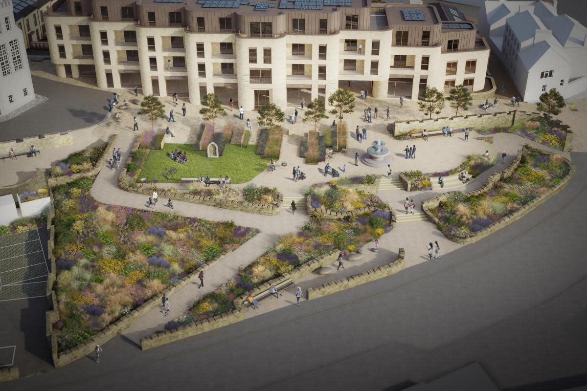 How the amended Coinagehall plans in Penzance look (Pic: Mei Loci Landscape Architects)