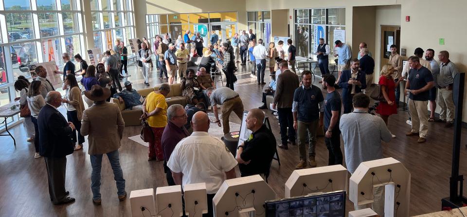 Several hundred people attended the GROW Gadsden interactive meeting on Sept. 19, 2023, at the East Gadsden Community Center to seek public input on the comprehensive master plan being developed for the city by Goodwyn Mills Cawood.