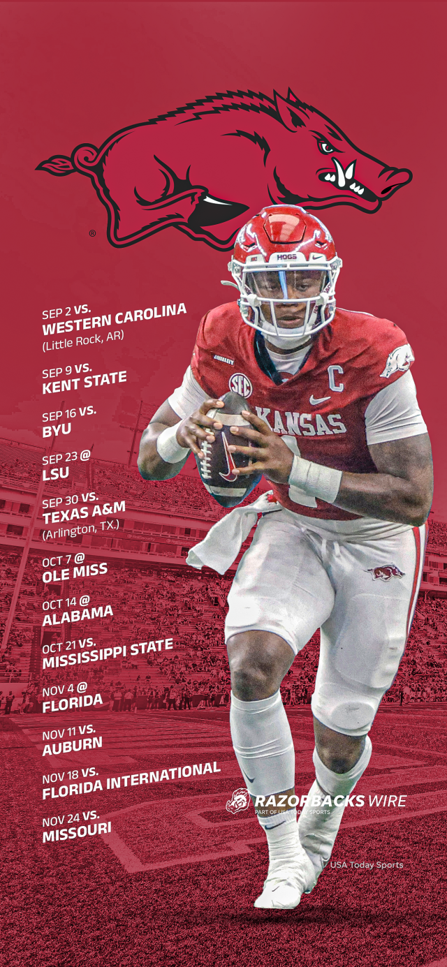 2023 Arkansas Football Schedule: Downloadable Smartphone Wallpaper