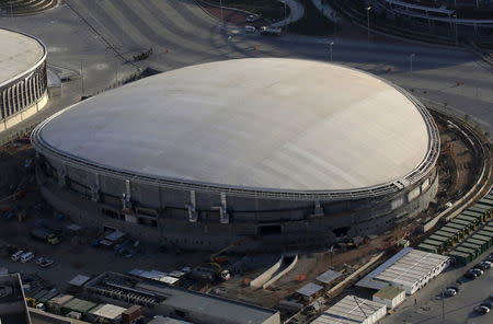 An aerial view of the Rio 2016 Olympic Velodrome venue in Rio de Janeiro, Brazil, April 25, 2016. REUTERS/Ricardo Moraes