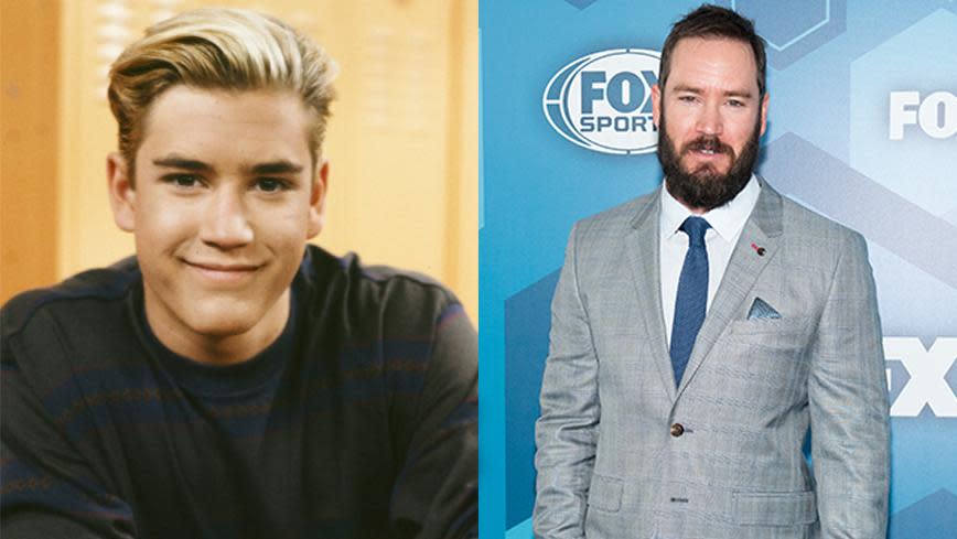 Long gone are Mark-Paul Gosselaar’s blonde curtains from his days playing Zac Morris in Saved By The Bell. The 42-year-old actor has opted for his darker locks and a bushy brown beard.