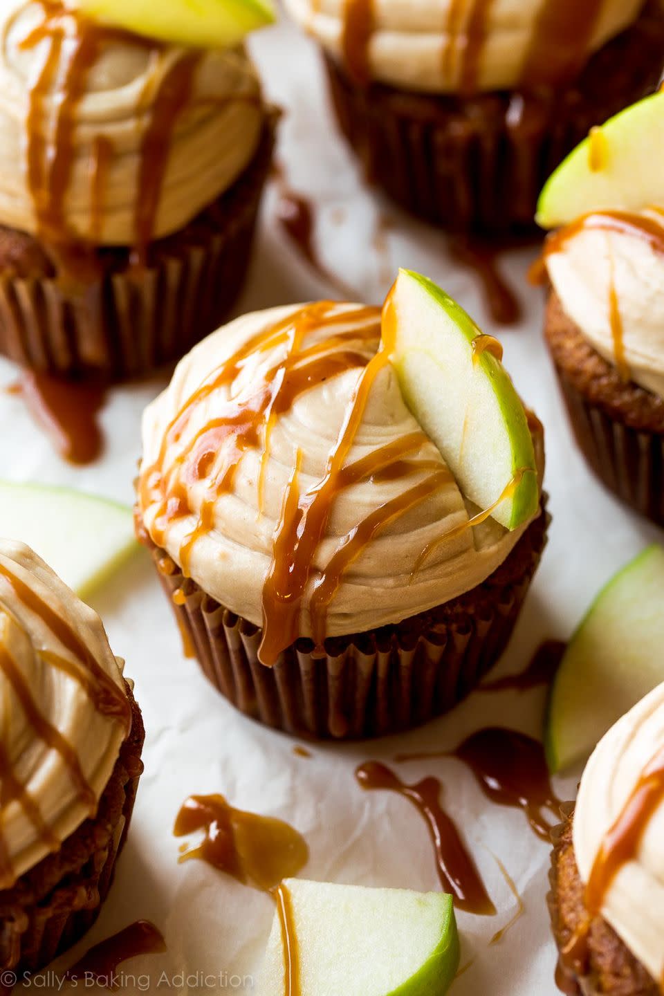 Apple Spice Cupcakes with Salted Caramel Frosting