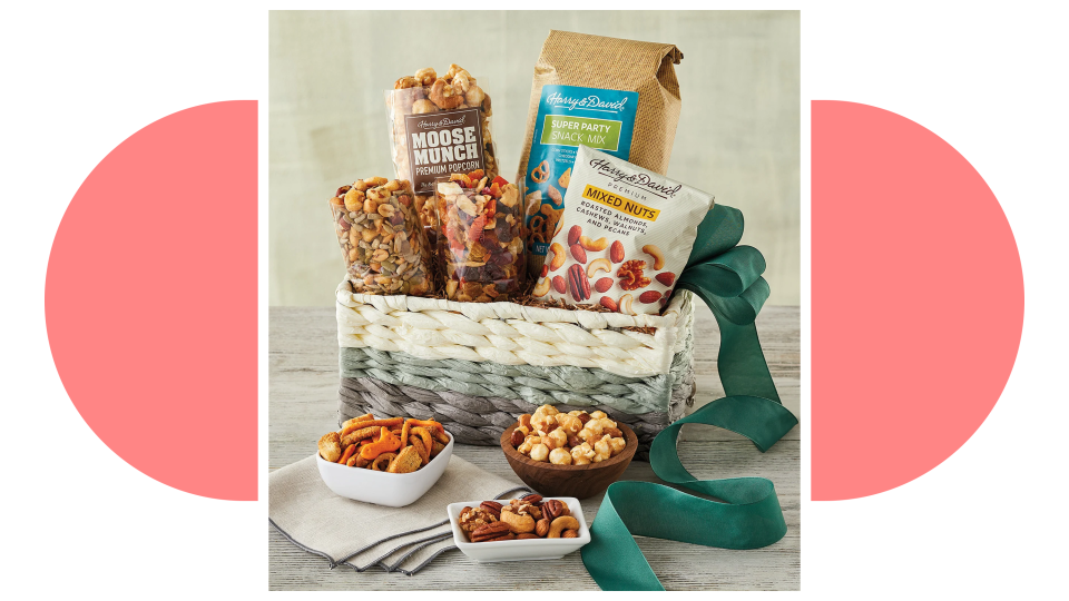 Teacher Appreciation Week gift baskets: A Harry & David snack basket