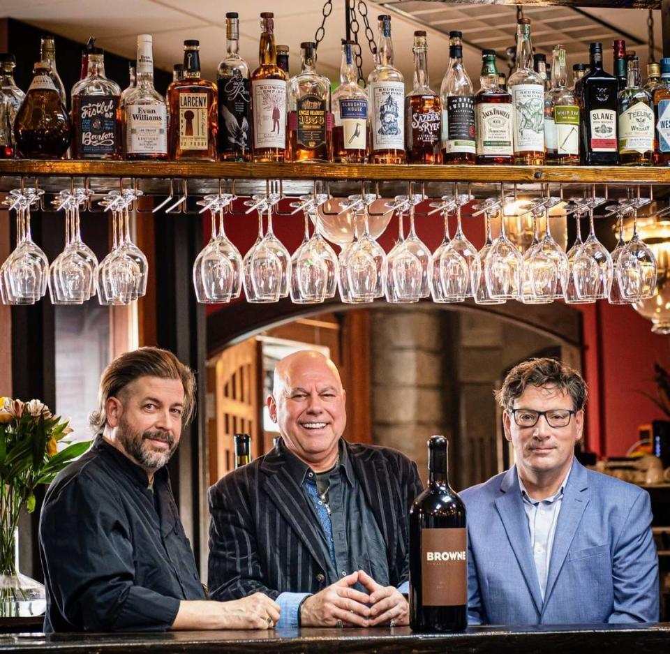 Executive Chef Douglas Elliott, left, Managing Partner Roberto Trendel and owner Robert Pinkley at Leader Block Trattoria & Bar, 2026 Main St. in Ferndale. The restaurant reopens Friday, Sept. 30.