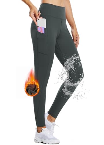  TSLA Womens Thermal Yoga Pants, High Waist Warm Fleece Lined  Leggings, Winter Workout Running Tights