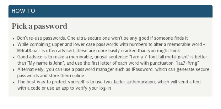 How to pick a password