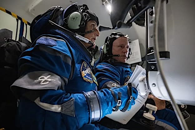 Photo of NASA astronauts Butch Wilmore and Suni Williams