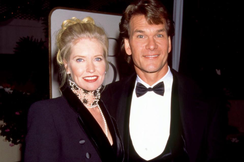 <p>Ron Davis/Getty Images</p> Lisa Niemi (L) and Patrick Swayze (R) in 1996