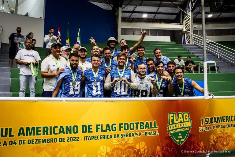 El seleccionado argentino de fútbol americano obtuvo la medalla de plata en el Sudamericano 2022