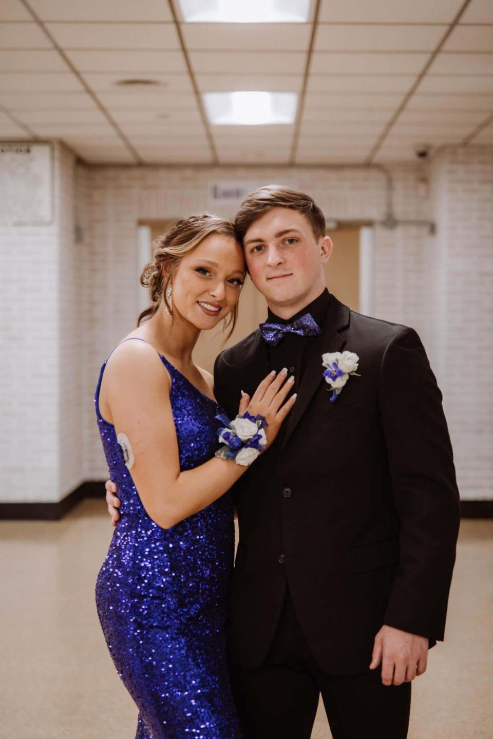 Homecoming Queen Addie Shelton with her date, Campbell Glover, at Karns High School homecoming Sept. 15, 2023.