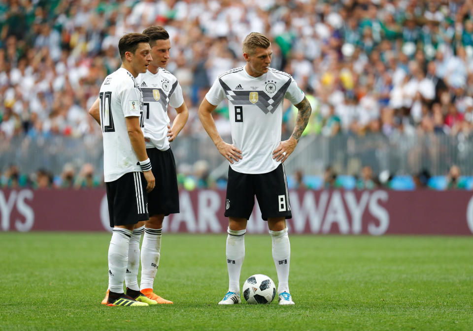 Like many other World Cup favorites, Germany is off to a slow start after a 1-0 loss to Mexico on Sunday. (Reuters)