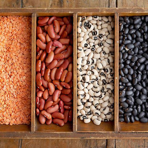 Peter Krumhardt Lentils, kidney beans, black-eyed peas, and black beans are some of the most commonly-used dried beans.