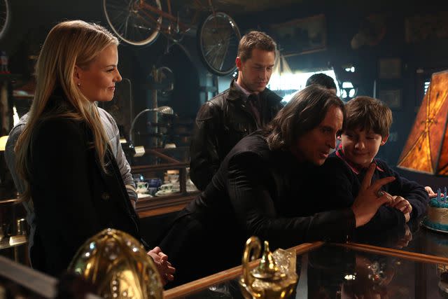 <p>Jack Rowand/ABC/Courtesy Everett</p> Jennifer Morrison, Josh Dallas, Robert Carlyle and Jared Gilmore on 'Once Upon a Time,' season 2