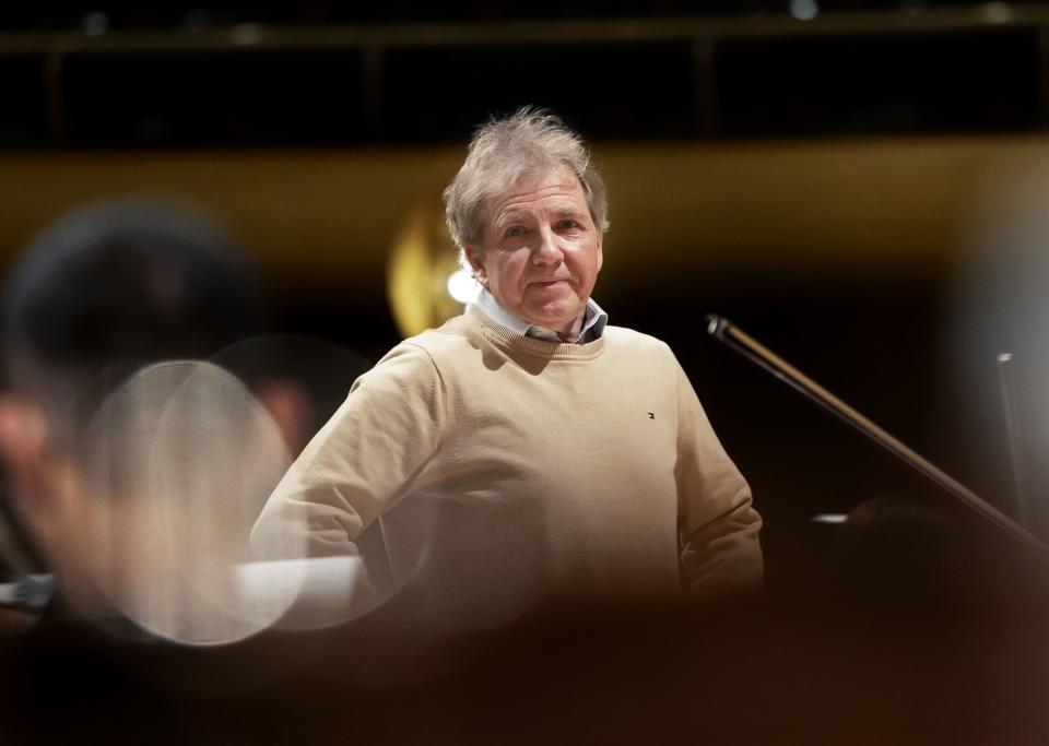 Thierry Fischer, the music director of the Utah Symphony, is pictured at Abravanel Hall in Salt Lake City on Thursday, May 25, 2023. Fischer concludes his 14 years with the symphony this weekend. | Laura Seitz, Deseret News