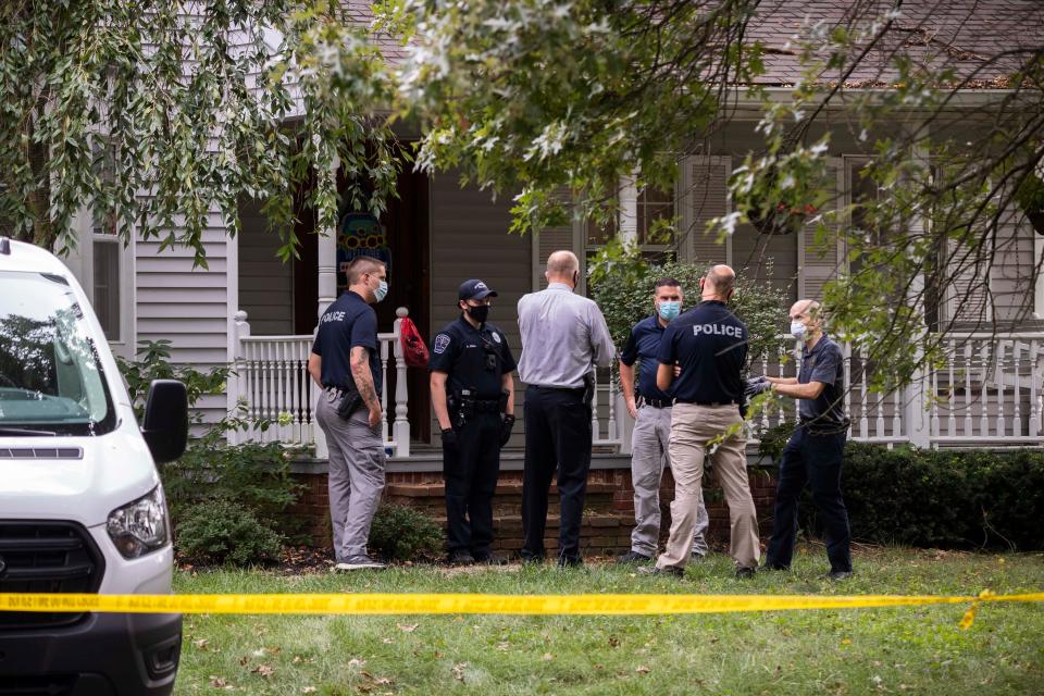 Bloomington police officers investigate a triple murder-suicide Sept. 6, 2020, that turned out to be a case of family annihilation.