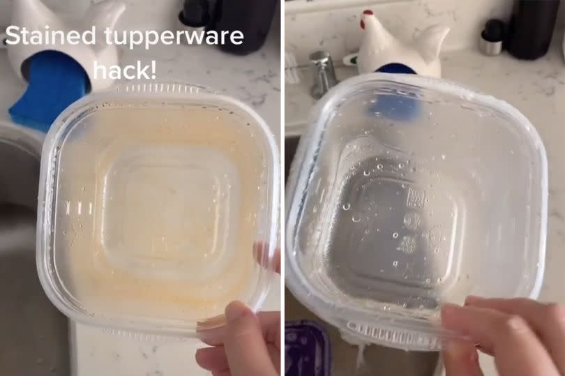 Dirty and clean Tupperware